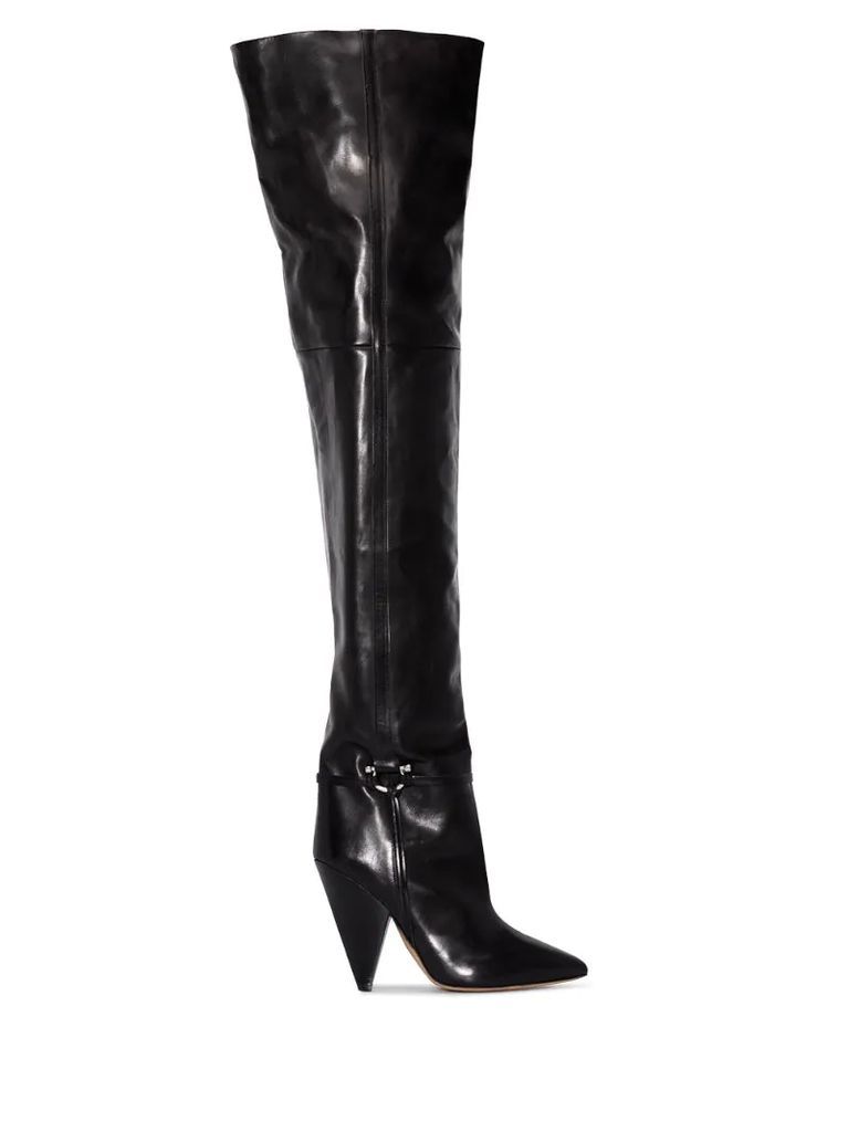 Lage 95mm thigh high boots