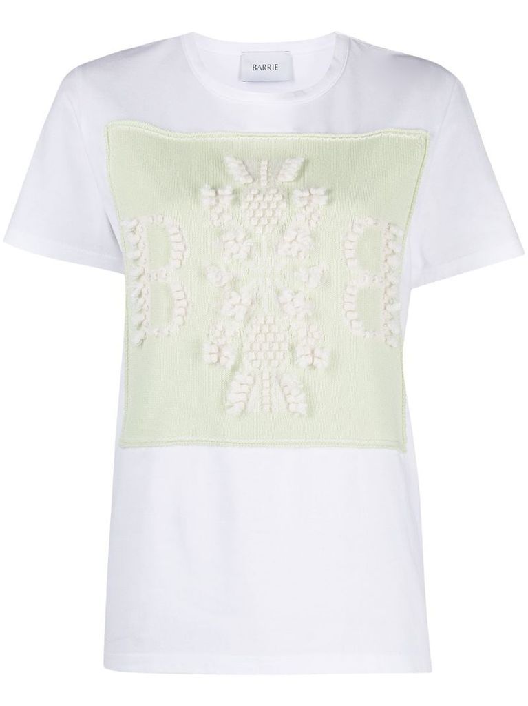 cashmere-embroidered T-shirt