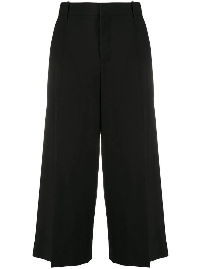 cropped palazzo trousers