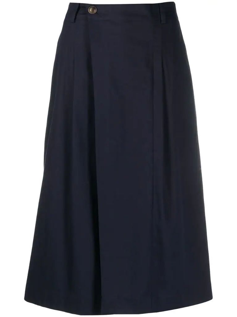 high-waisted drape skirt