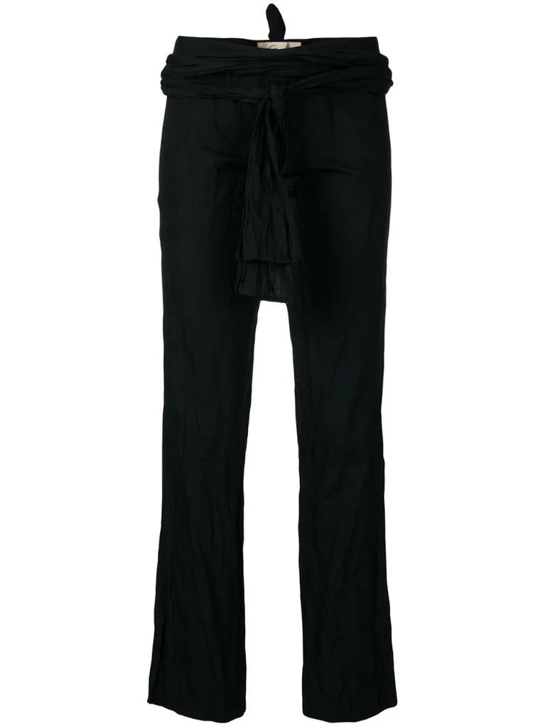 wrapped waistband trousers