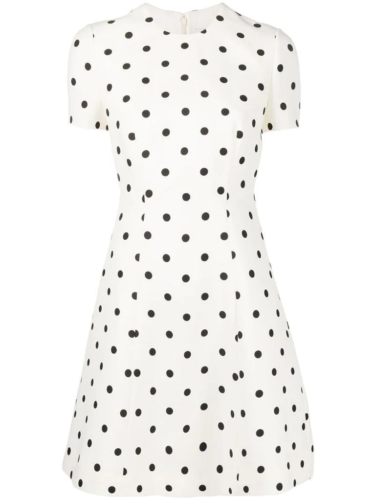 polka-dot print mini dress