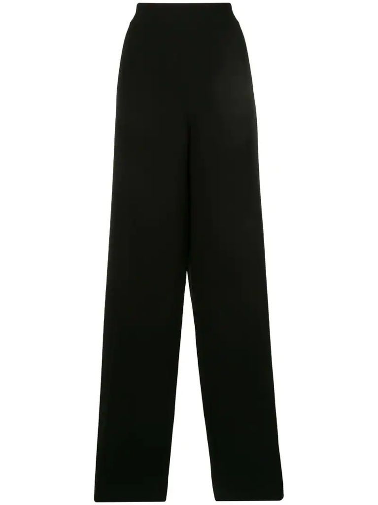 straight fit flared trousers
