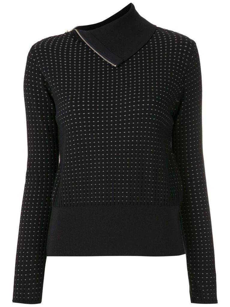 dotted knit blouse