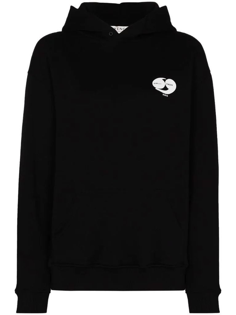 logo-graphic cotton hoodie