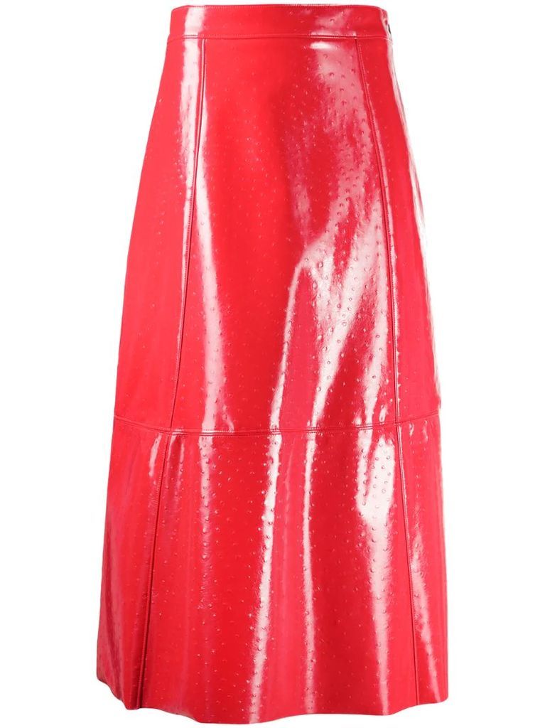 textured shiny skirt