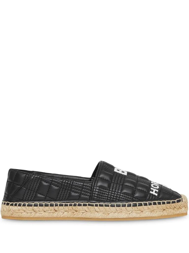 horseferry-print quilted espadrilles