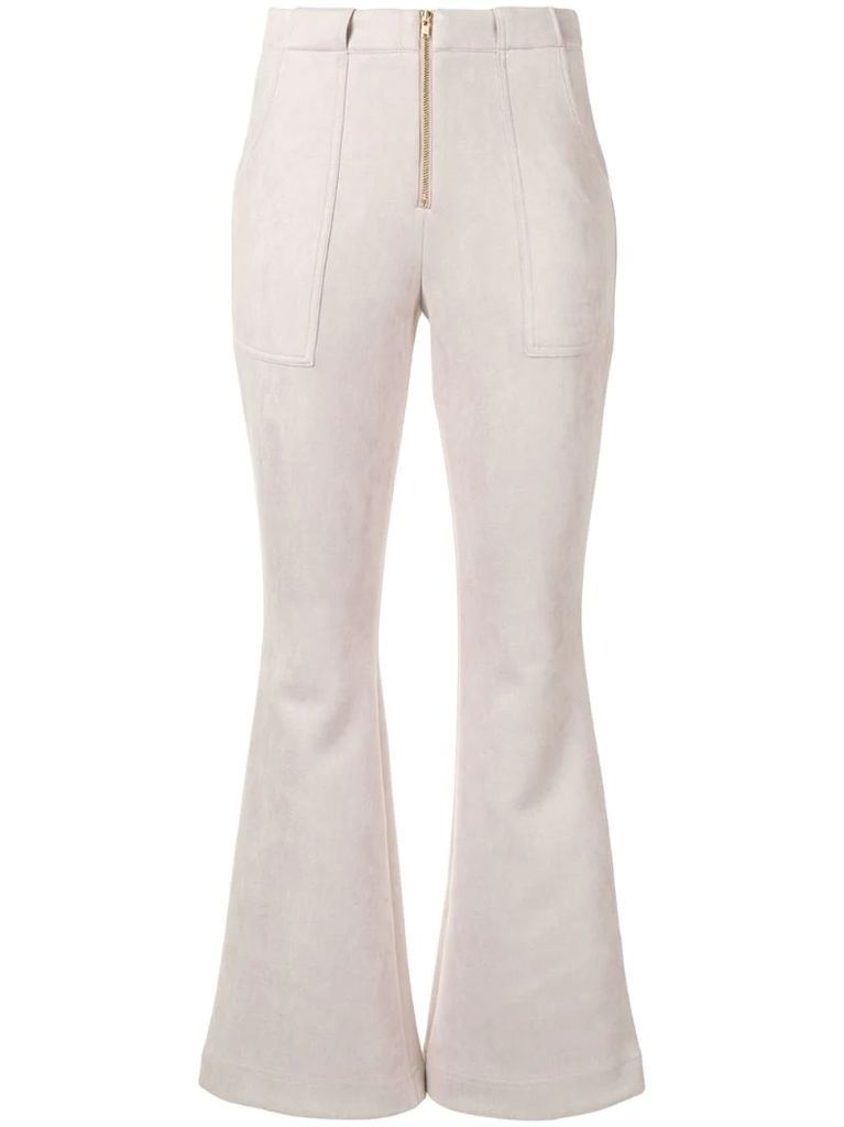 Nadia ankle-crop flared trousers