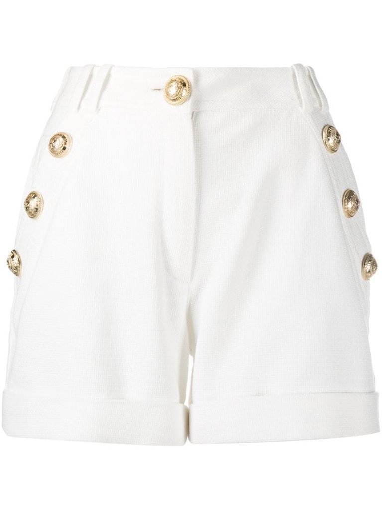 embossed buttons shorts