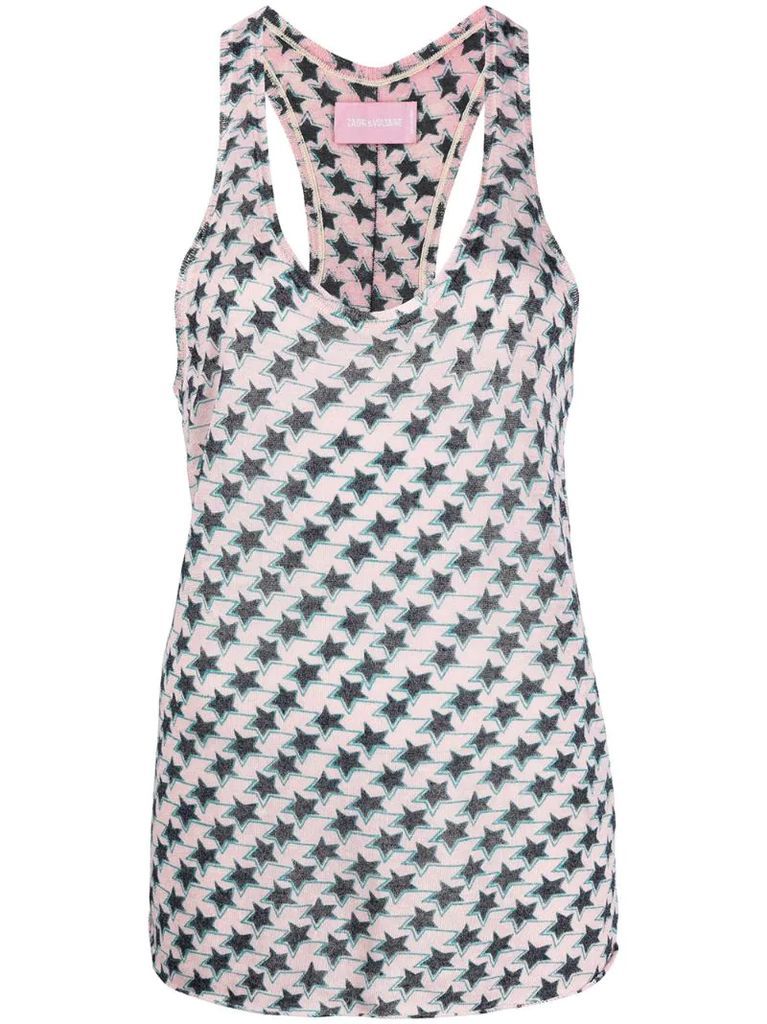 Nora star-print tank top