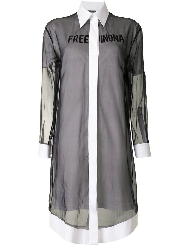 Free Winona-print shirt dress