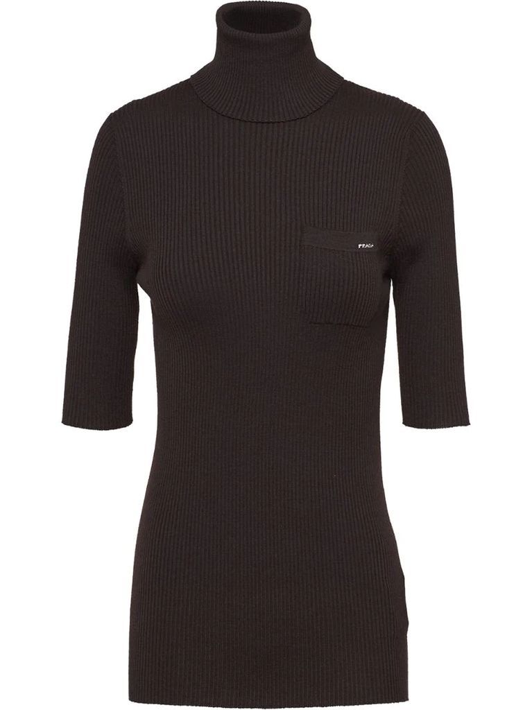 ribbed turtleneck top