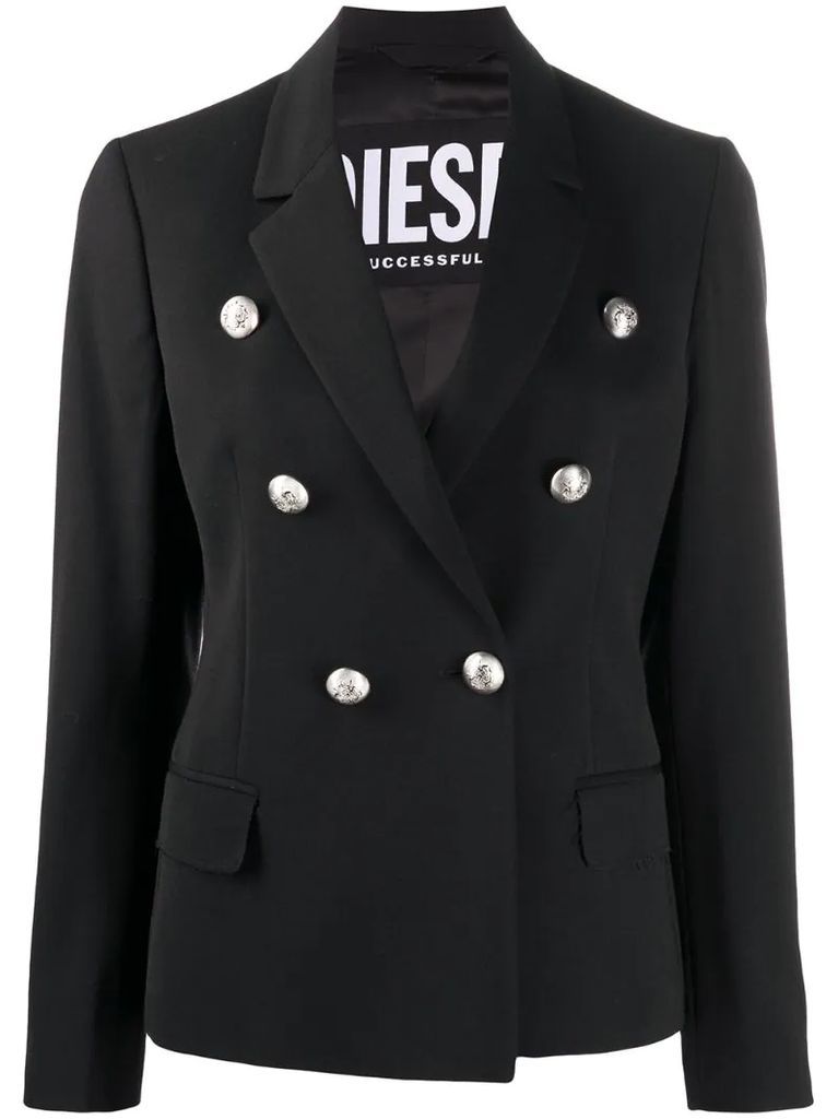 long-sleeved double buttoned jacket