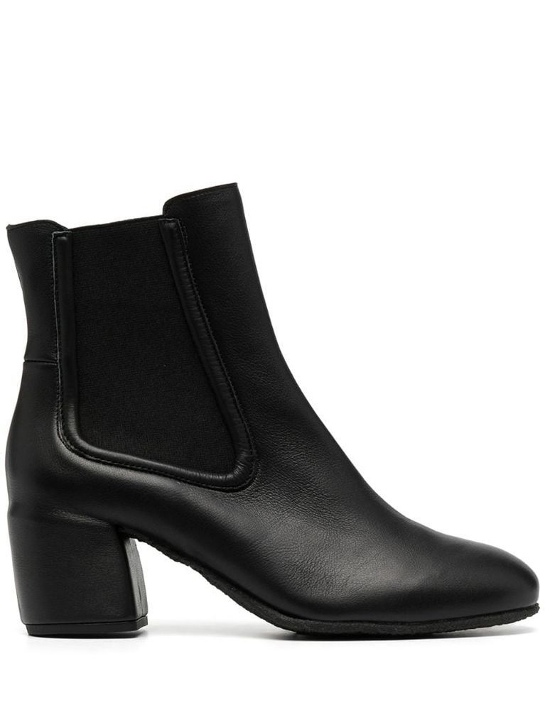 Fox leather ankle boots