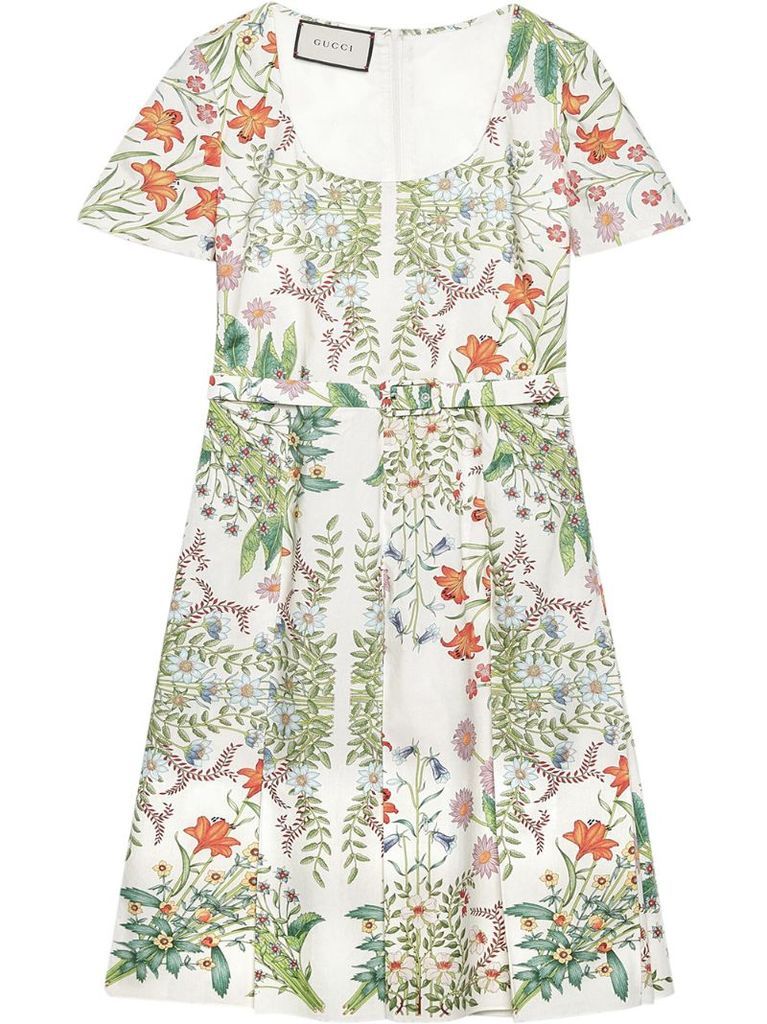 New Flora print midi dress