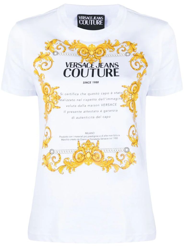 Baroque Etichetta-print cotton T-shirt