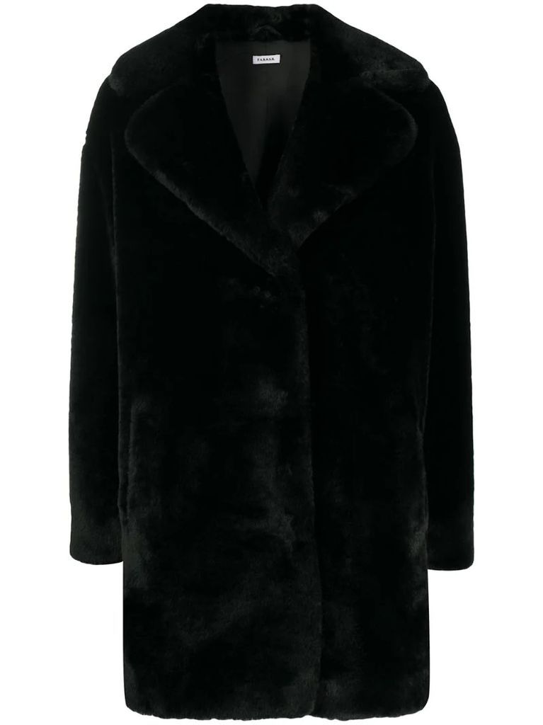 single breasted midi coat