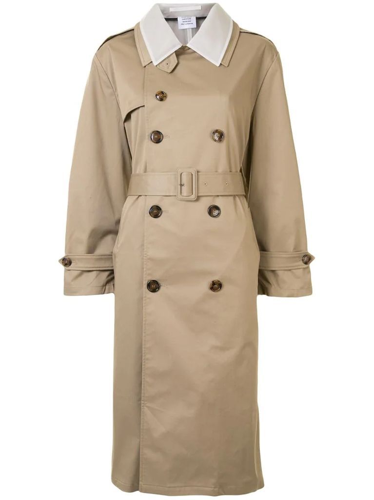 panelled trench coat