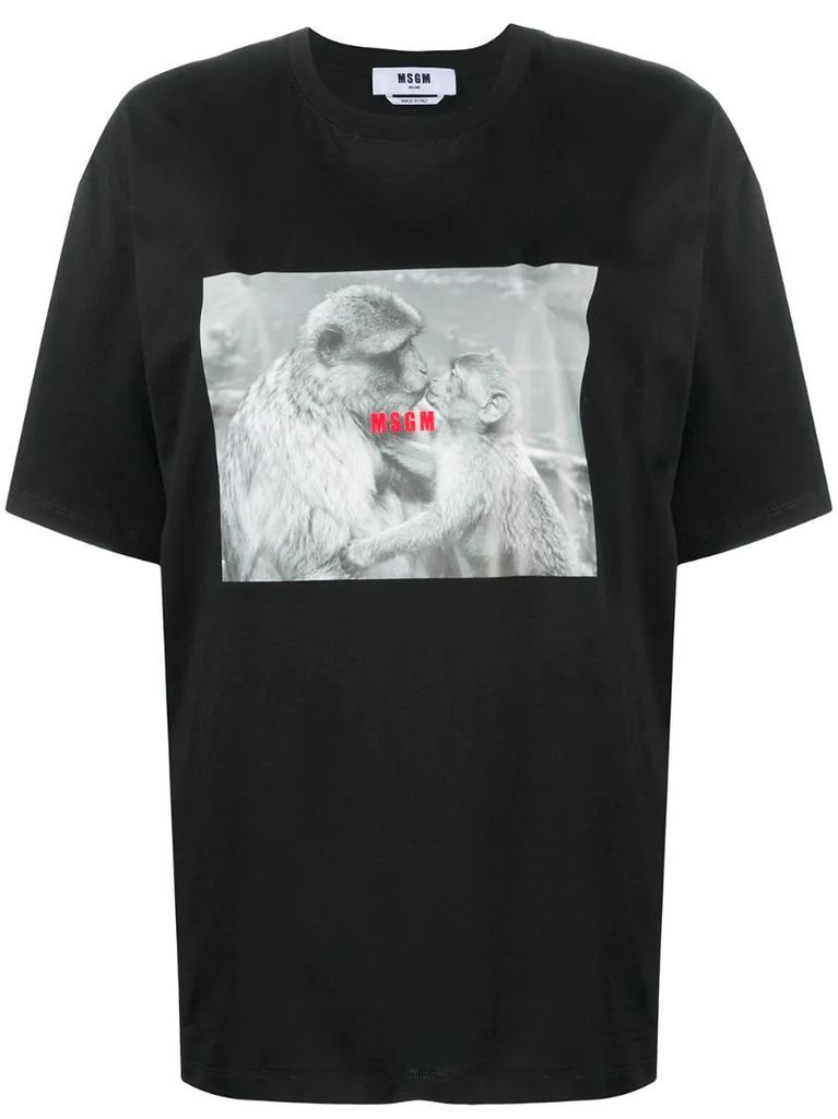 monkey print T-shirt