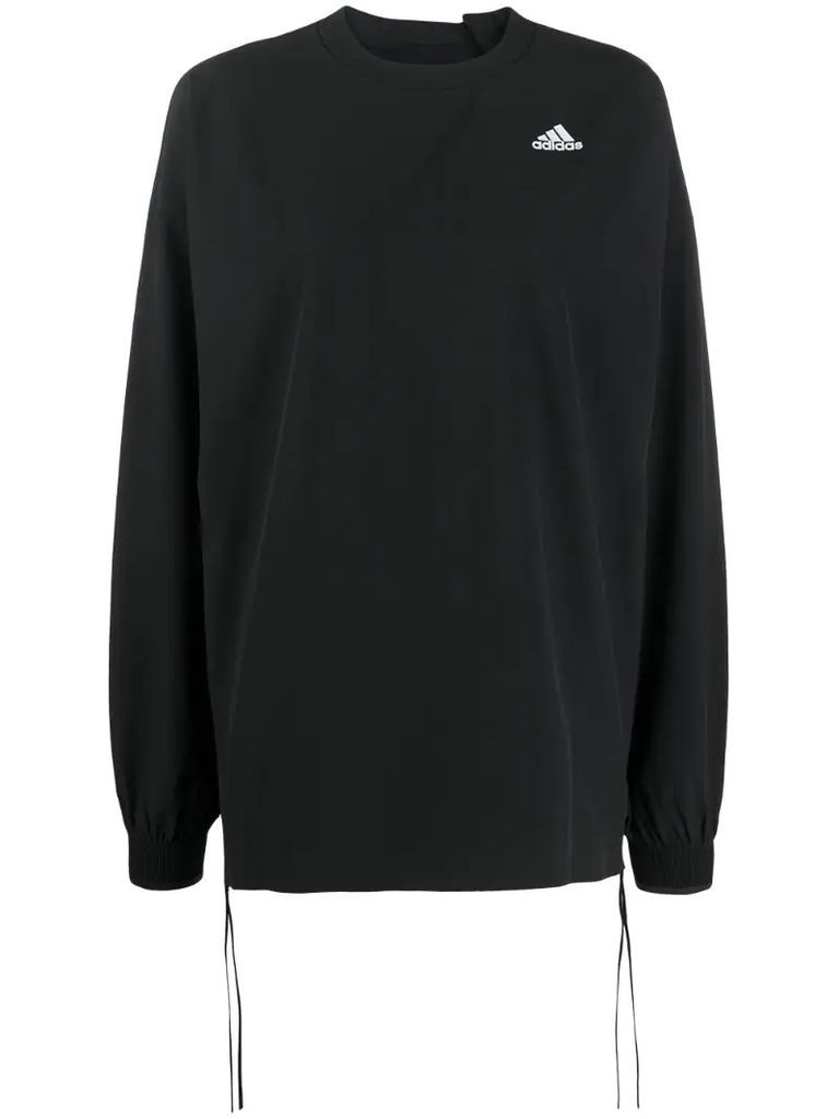 x HYKE logo print sweatshirt