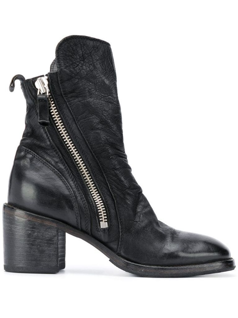 horse leather ankle boots