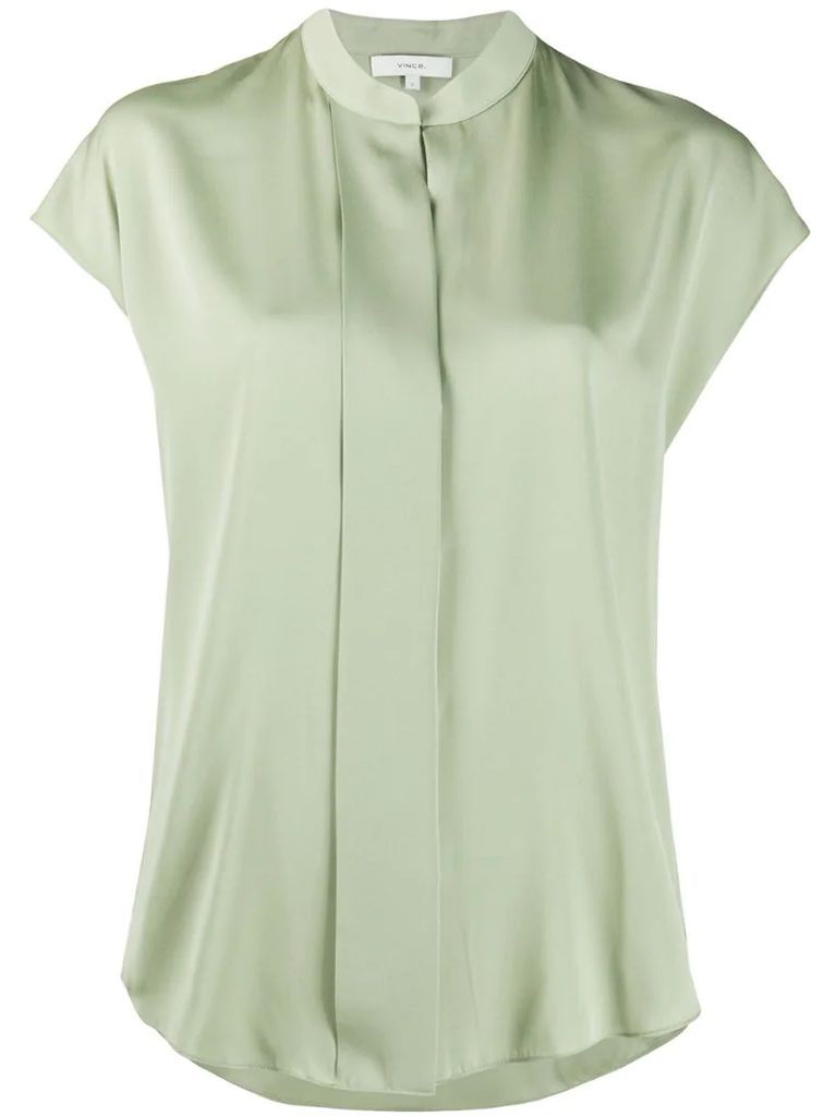 plain silk blouse