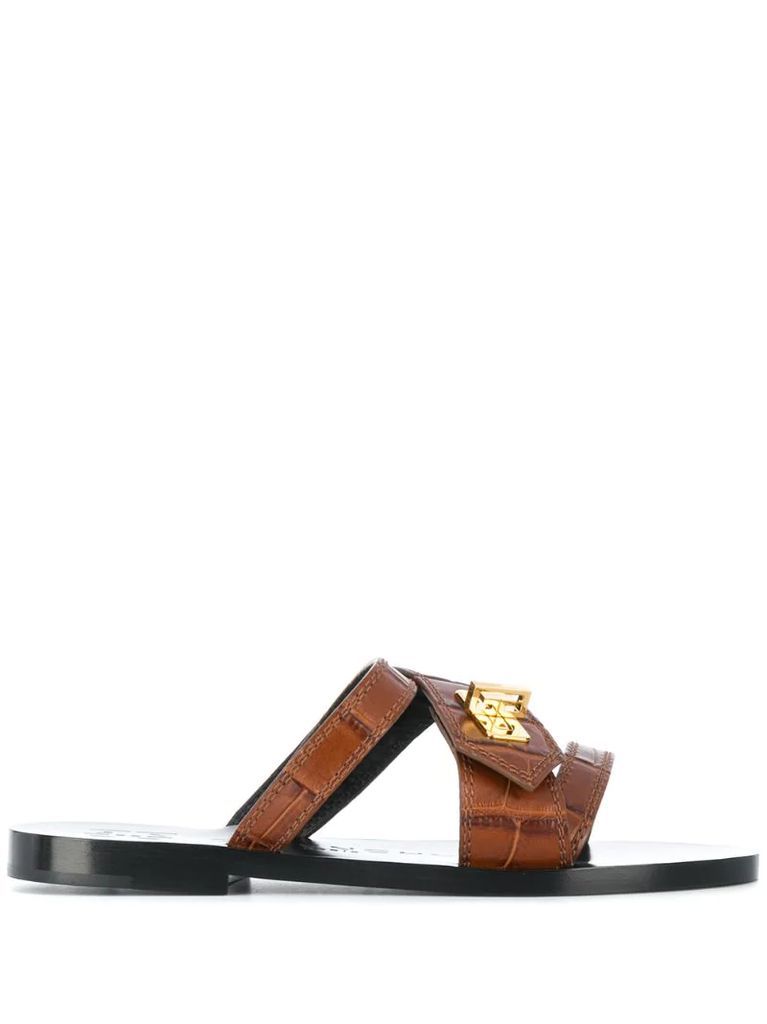 leather wrap sandals