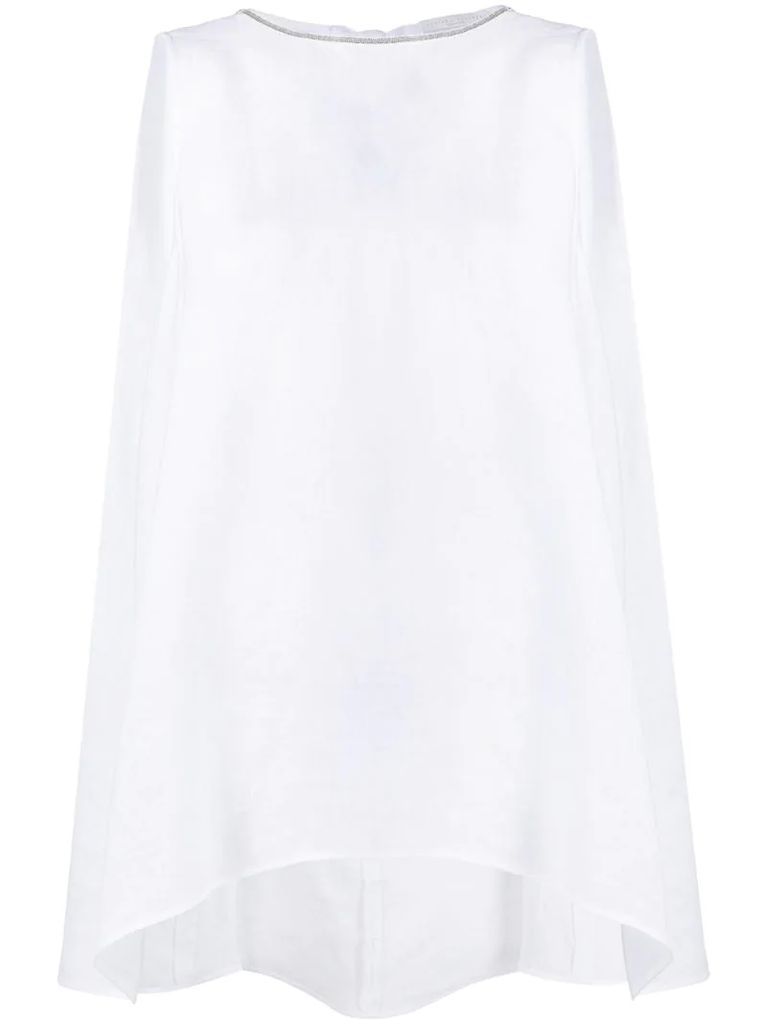 loose-fit sleeveless blouse