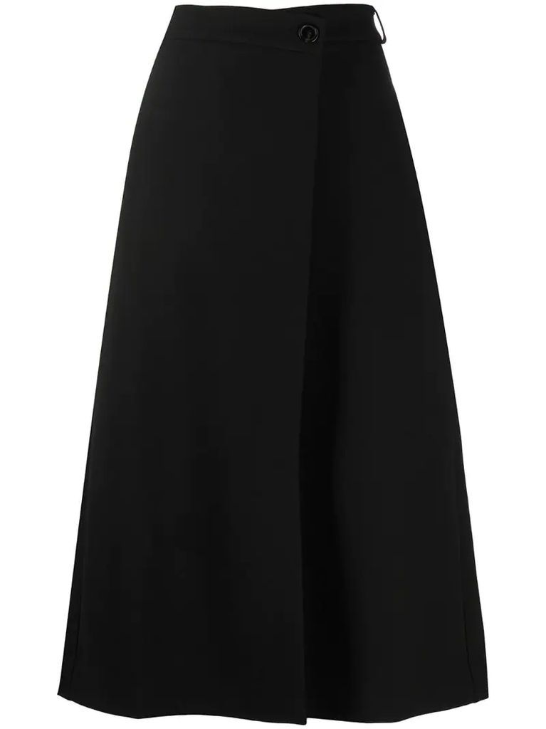 slim-cut midi skirt