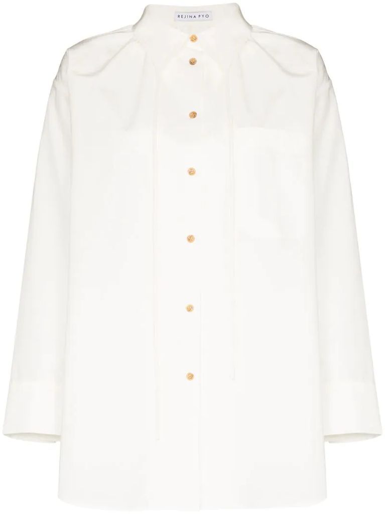 organic cotton button-up shirt