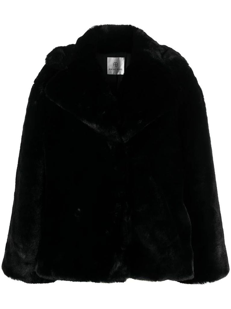 short faux fur coat