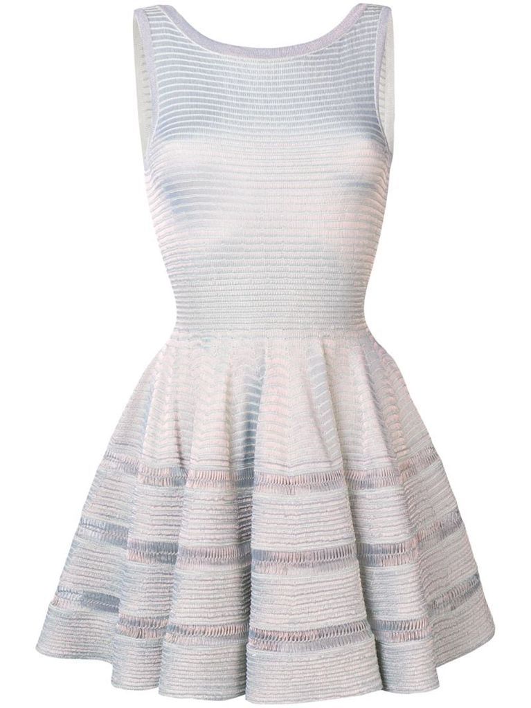 lurex knit flared dress