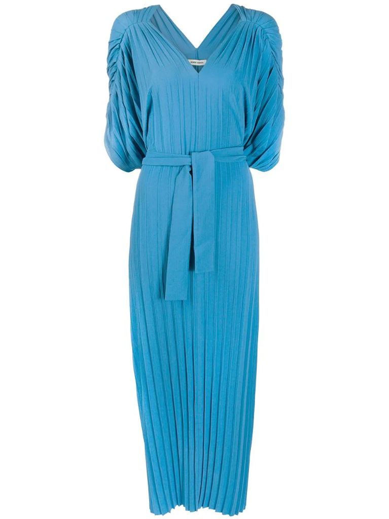 pleated mid-length dress