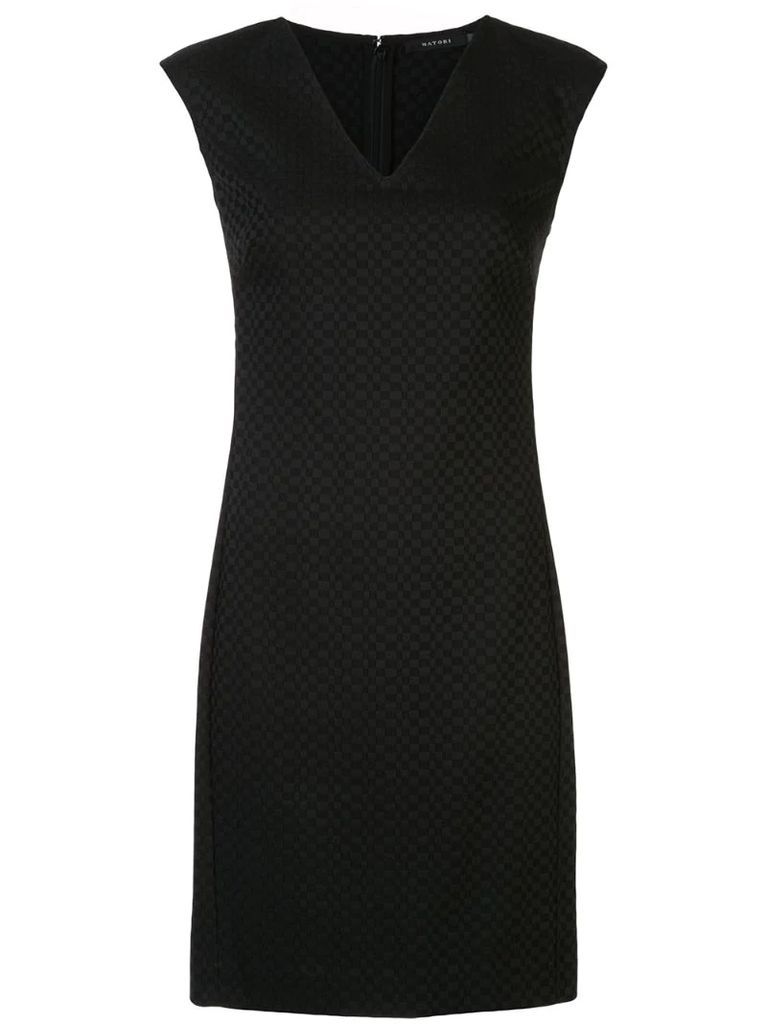 jacquard fitted dress
