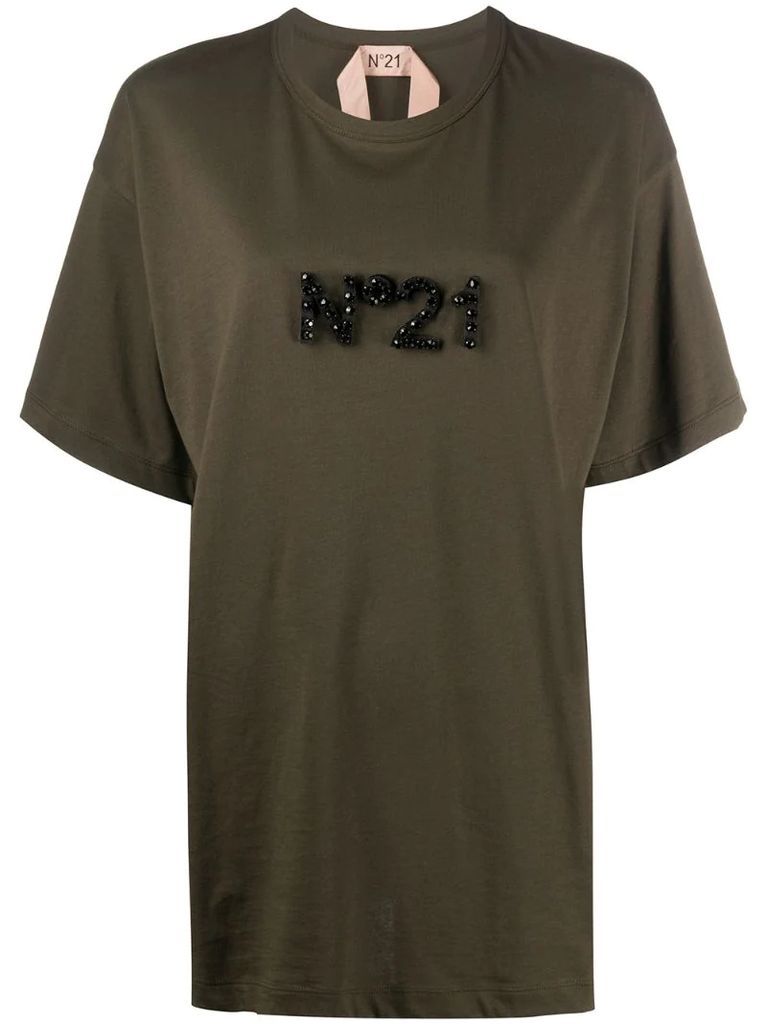 logo-embellished oversize T-shirt