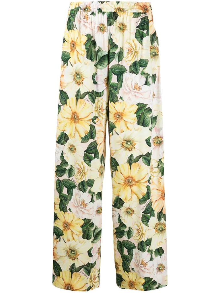 floral palazzo trousers