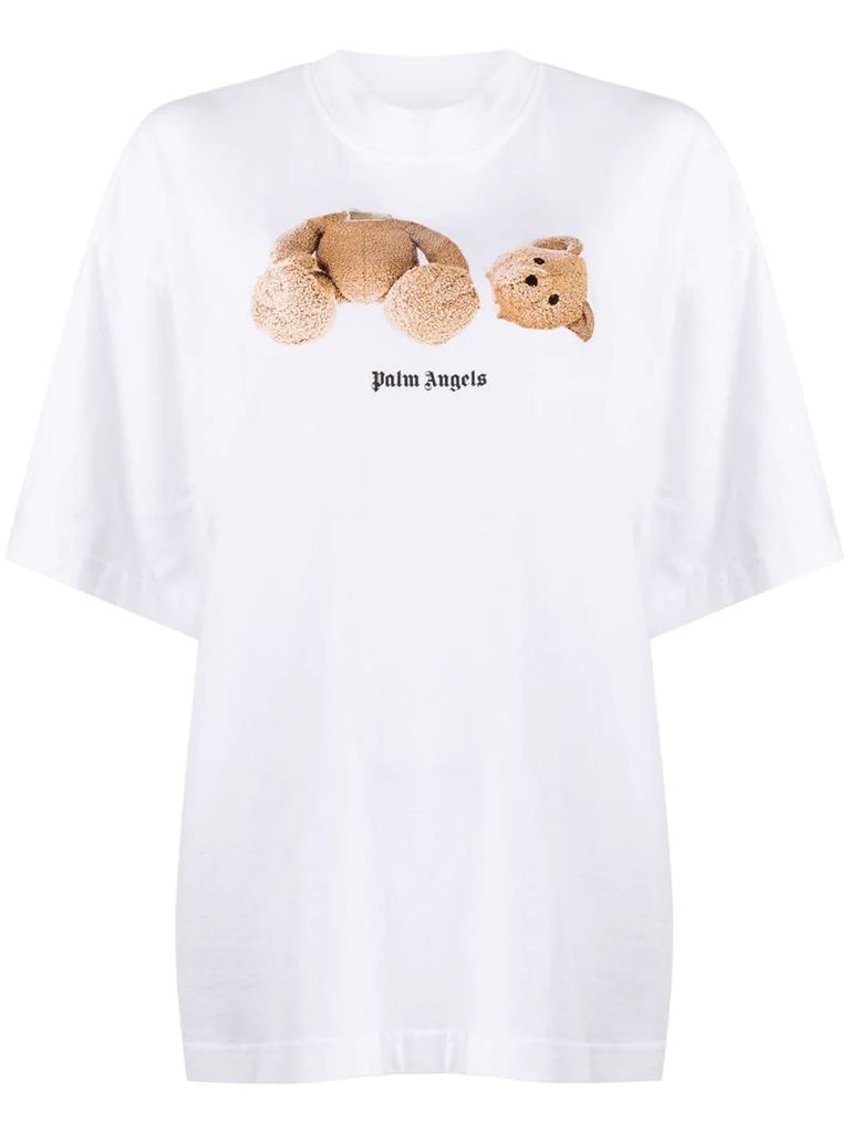 teddy-bear print T-shirt