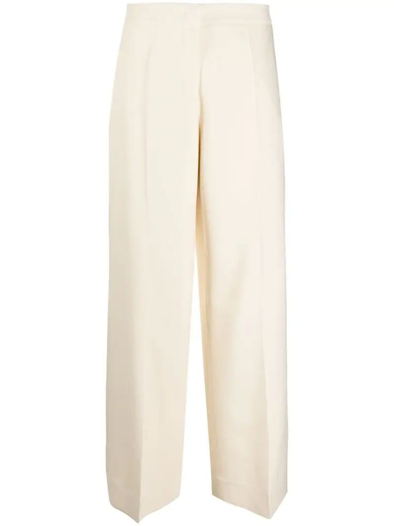 wide leg tailored trousers