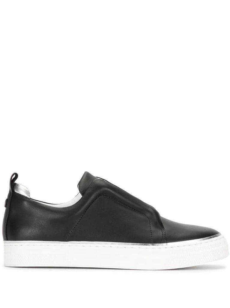 slip-on leather sneakers