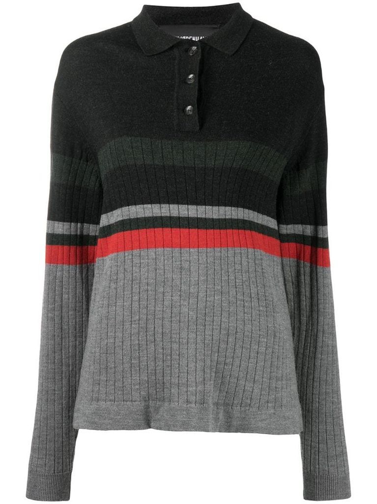 striped polo jumper