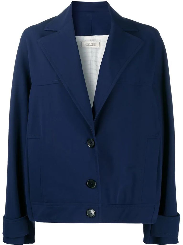 loose-fit single-breasted jacket