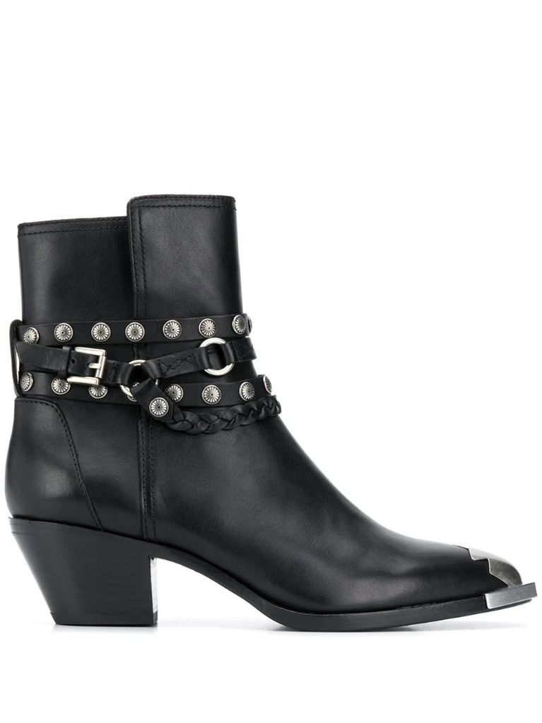 Folk ankle boots
