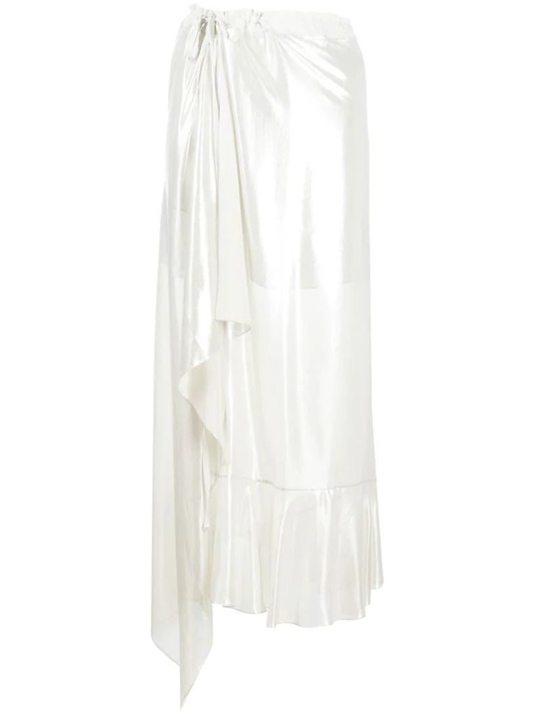 draped wrap-style skirt