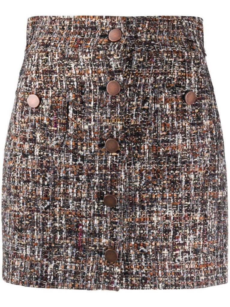 embroidered mini skirt