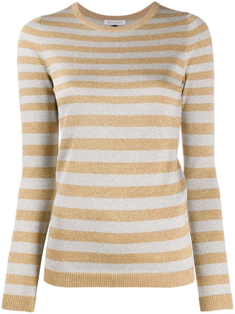 glittered stripe jumper