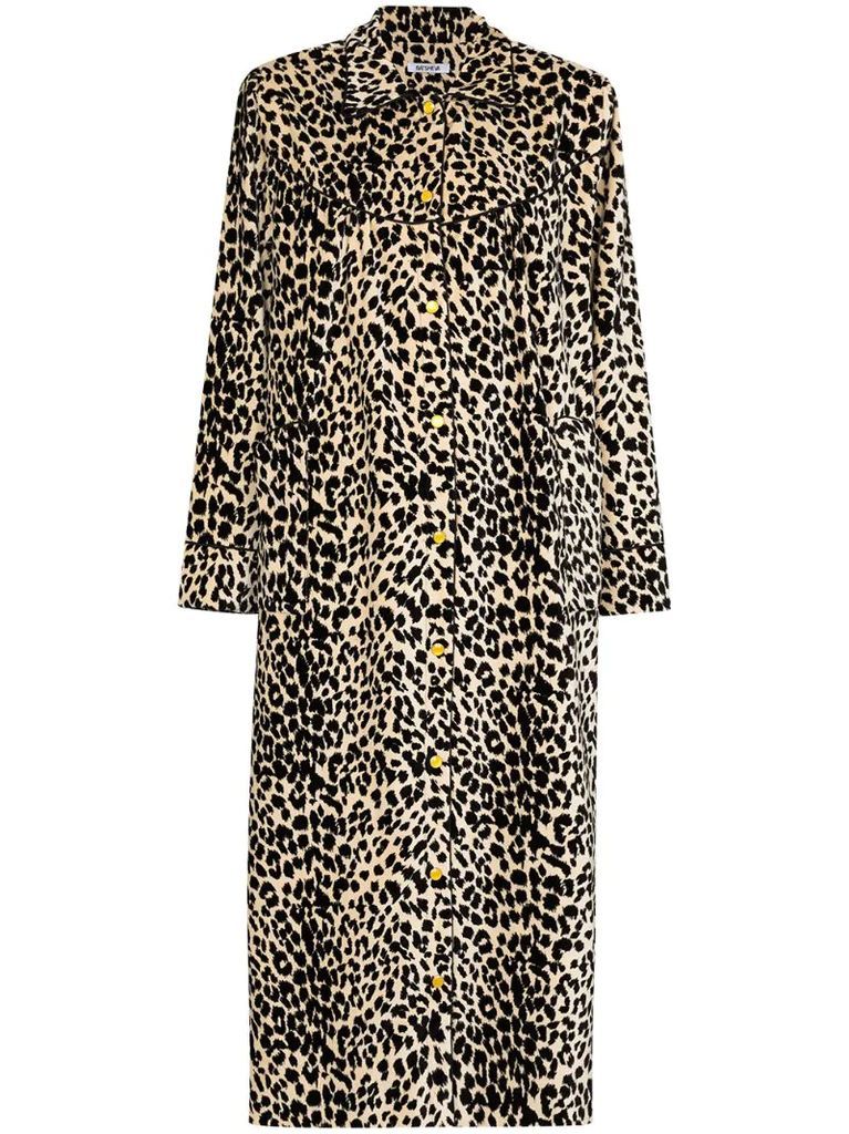 House leopard-print velvet coat