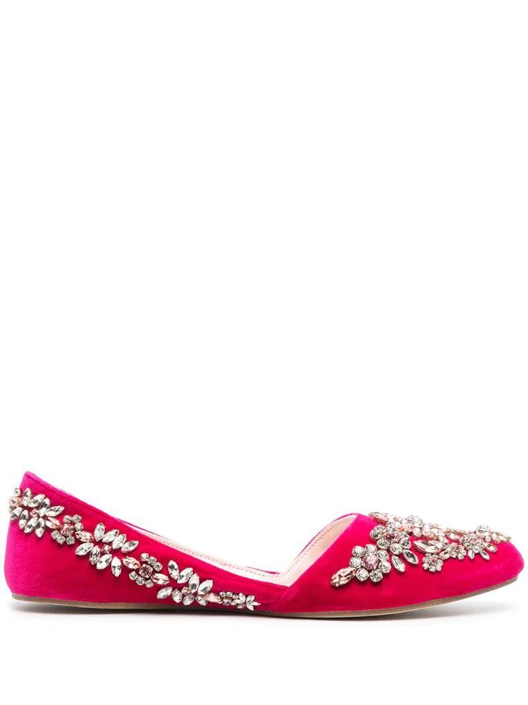 crystal-embellished ballerina shoes