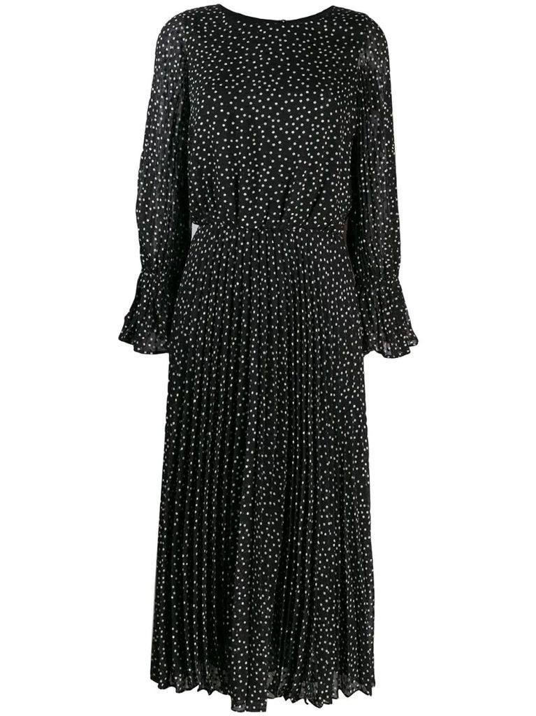 polka-dot fil coupé dress