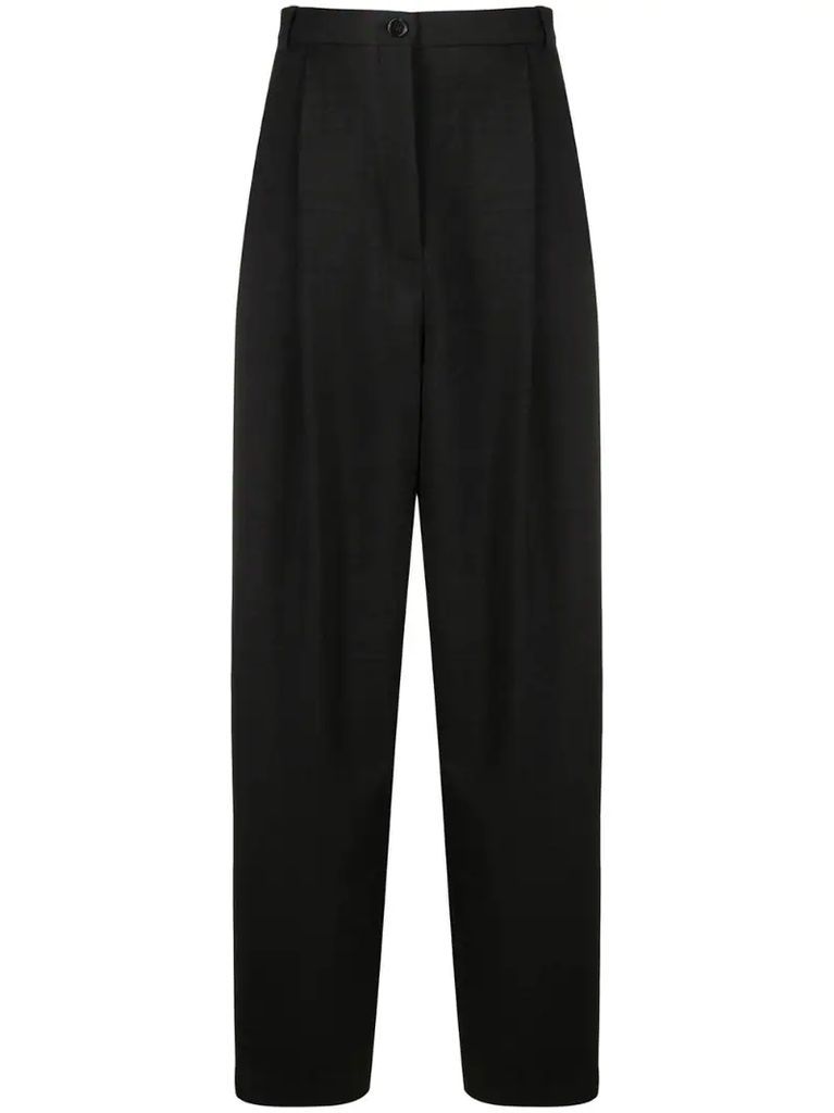 tapered high-waisted trousers
