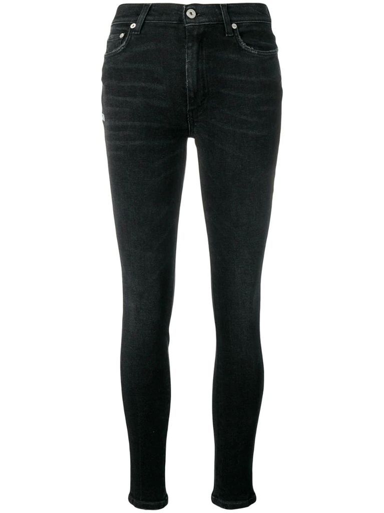faded skinny cropped jeans